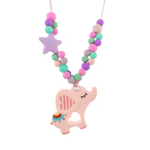 Collar de lactancia entrelazado elefanta pink
